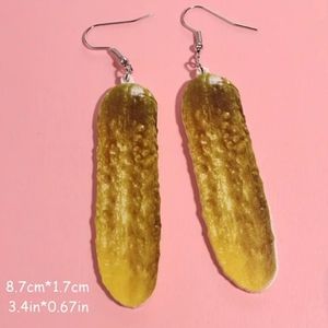 NIB Pickle Charm Earrings